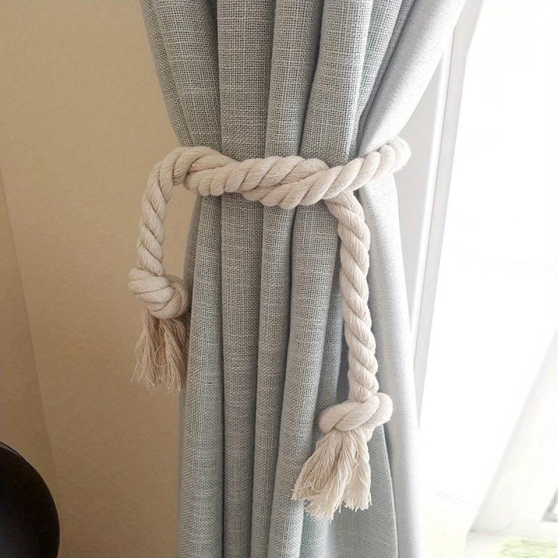 2pcs Curtain Tiebacks Rope Cotton Linen Curtain Ties