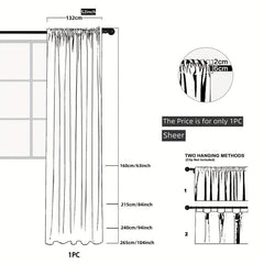 Translucent Light Filtering Rod Pocket Curtains for Living Room and Bedroom