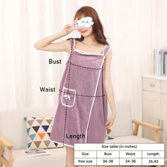 Soft Coral Velvet Bath Skirt with Bow - Bathroom Gift for Women