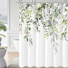 Eucalyptus Shower Curtain Waterproof Fabric 72x72inch Bathroom Decor
