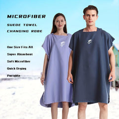 Quick Drying Hooded Bathrobe Towel with Large Cuff