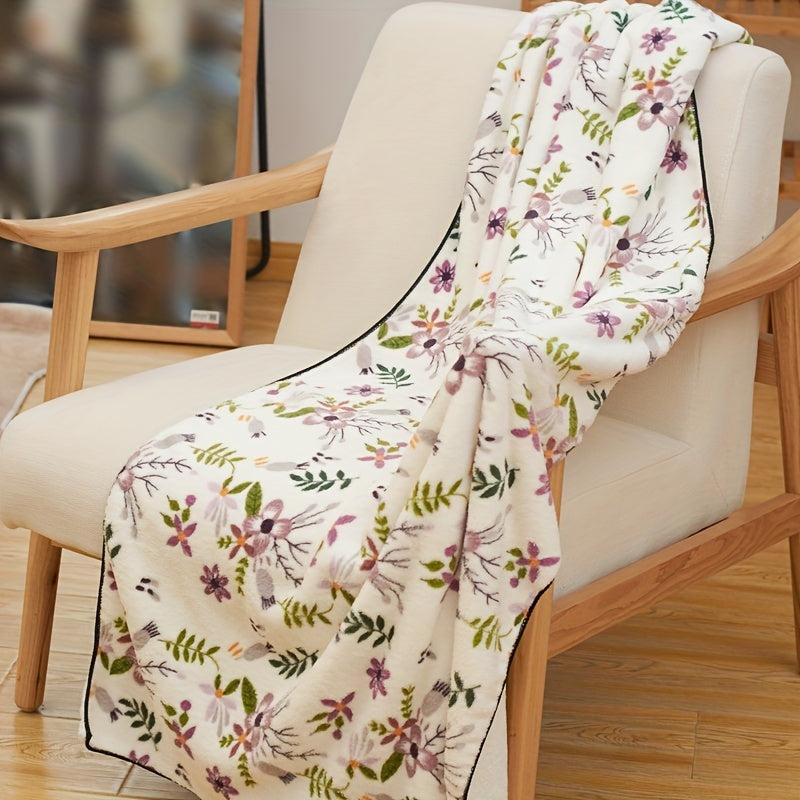 1pc Flower Pattern Soft Bath Towel Absorbent Non shedding Bath Towel
