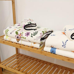 1pc Flower Pattern Soft Bath Towel Absorbent Non shedding Bath Towel