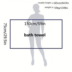 1pc Flower Pattern Soft Bath Towel Absorbent Non shedding Bath Towel