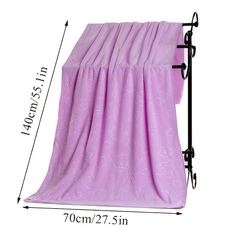 Soft Microfiber Absorbent Bath Towel - Large Cotton Shower Towel