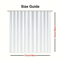 Yellow Lemon Pattern Shower Curtain 72in