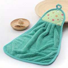 Coral Fleece Absorbent Hanging Towel for Bathroom & Kitchen