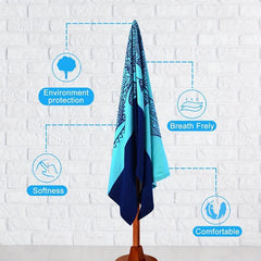 Extra Large Tropical Pattern Beach Towel Soft and Absorbent for Swim Camping