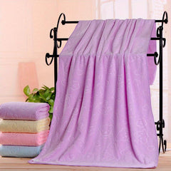 Plain Embossed Soft Bath Towel Quick Dry Absorbent Bath Towel 55 Inch