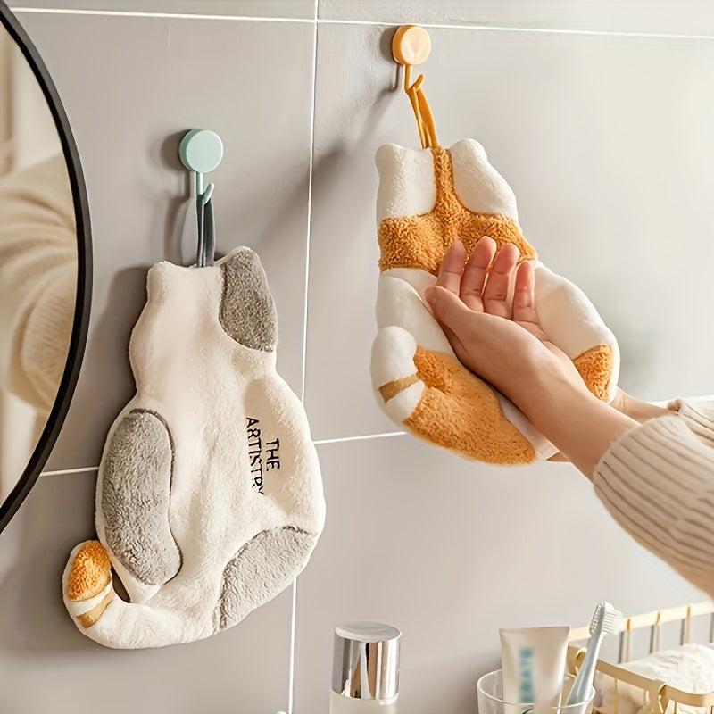 Soft Coral Fleece Hand Towel for Home & Bathroom Use