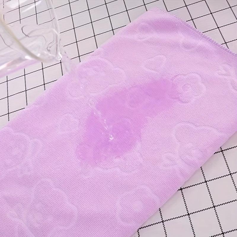 Bear & Flower Printed Hand Towel Household Soft Skin friendly Face Towel