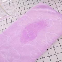 Bear & Flower Printed Hand Towel Household Soft Skin friendly Face Towel