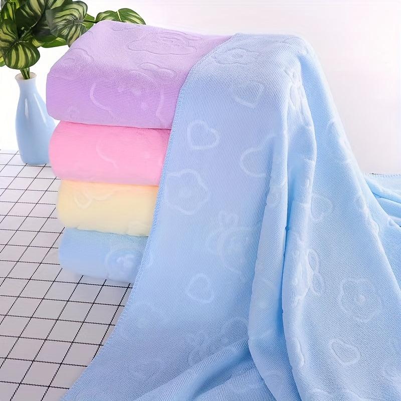 Bear & Flower Printed Hand Towel Household Soft Skin friendly Face Towel