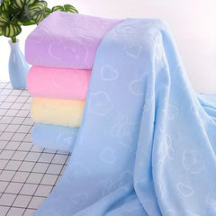 Bear & Flower Printed Hand Towel Household Soft Skin friendly Face Towel