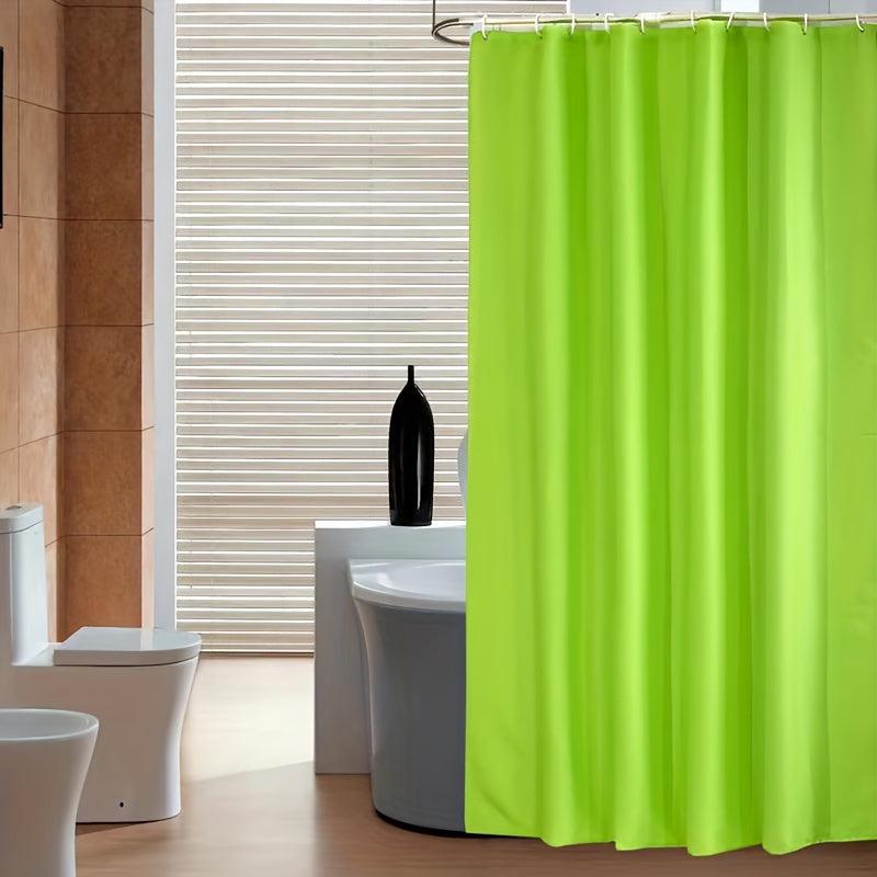 Green PEVA Waterproof Shower Curtain 180x180cm