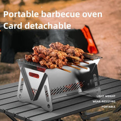 Foldable Stainless Steel BBQ Grill Portable Charcoal Stove