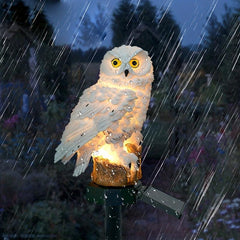 LED Solar Garden Stake Light Realistic Owl Lawn Garden Lamp