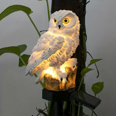 LED Solar Garden Stake Light Realistic Owl Lawn Garden Lamp