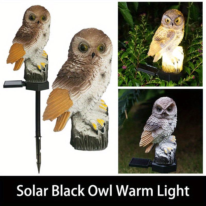 LED Solar Garden Stake Light Realistic Owl Lawn Garden Lamp