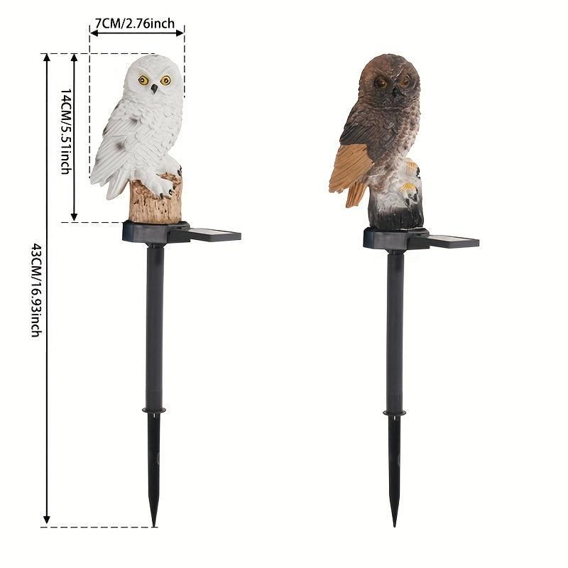 LED Solar Garden Stake Light Realistic Owl Lawn Garden Lamp