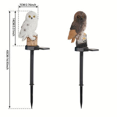 LED Solar Garden Stake Light Realistic Owl Lawn Garden Lamp