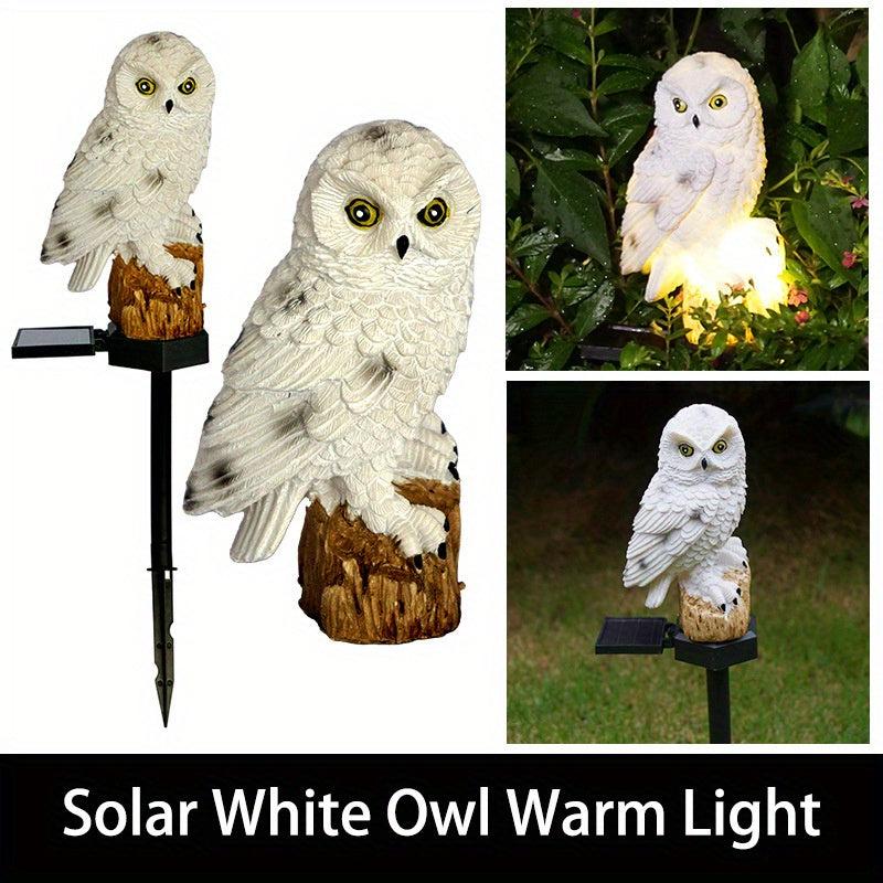 LED Solar Garden Stake Light Realistic Owl Lawn Garden Lamp