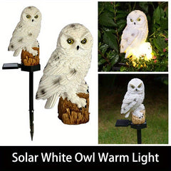 LED Solar Garden Stake Light Realistic Owl Lawn Garden Lamp