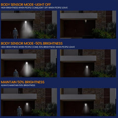 Solar Motion Sensor Outdoor Security Light for Steps Garage Garden