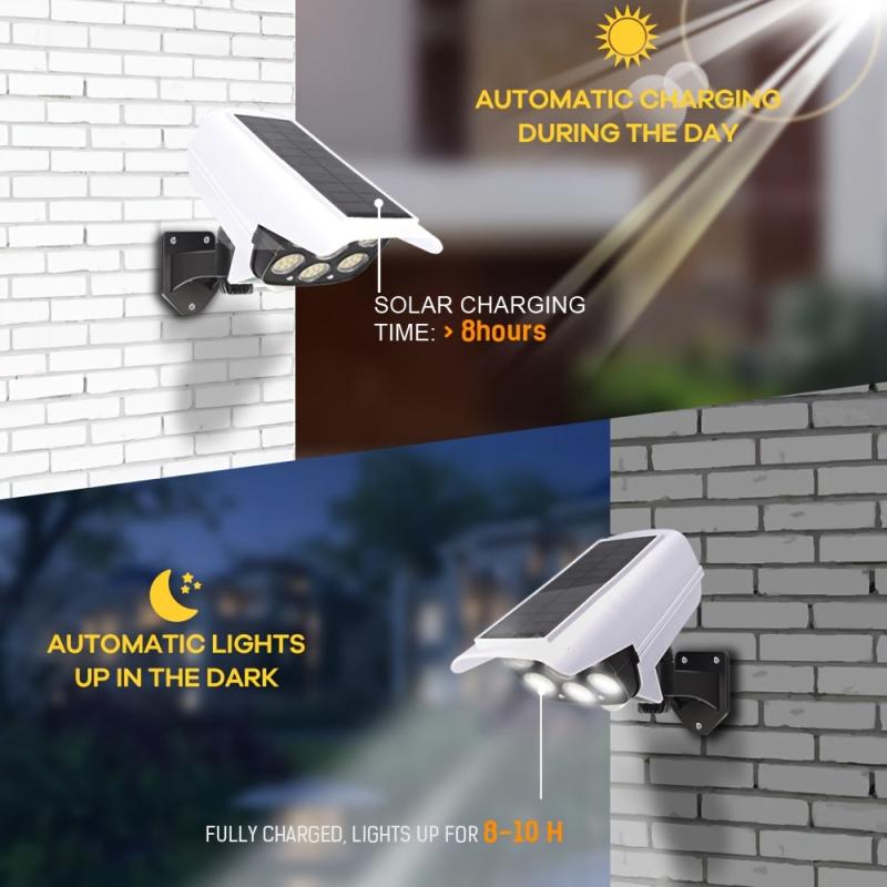 Solar Motion Sensor Outdoor Security Light for Steps Garage Garden