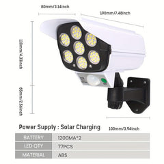 Solar Motion Sensor Outdoor Security Light for Steps Garage Garden