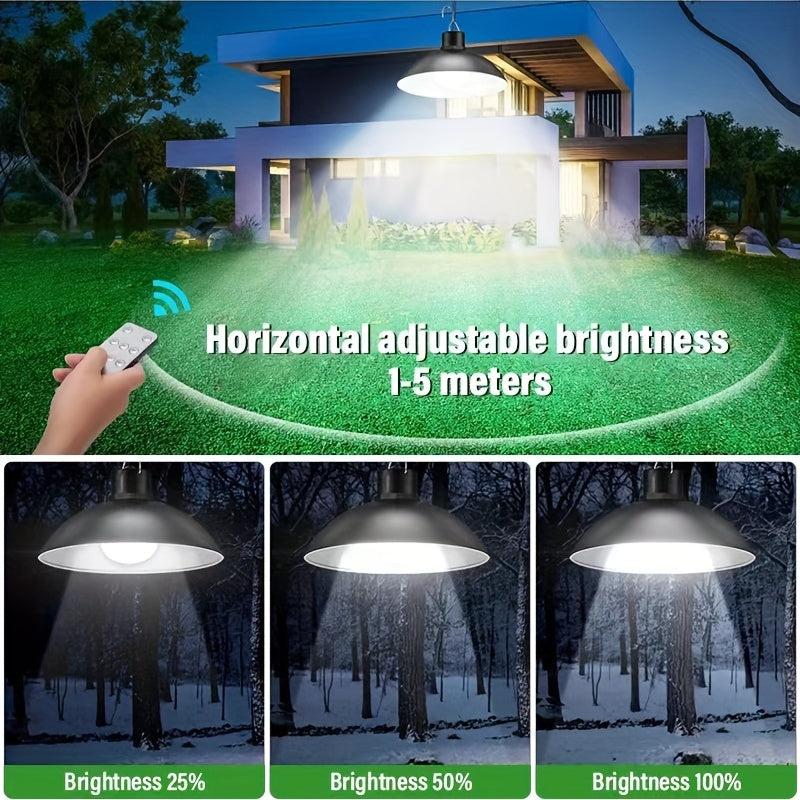 Solar Pendant Lights Dual Head Remote Control IP65 Waterproof