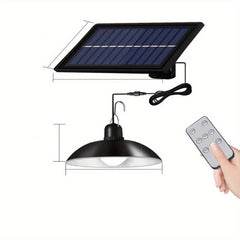 Solar Pendant Lights Dual Head Remote Control IP65 Waterproof