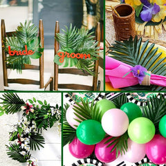 12pcs Artificial Tropical Palm Leaves Stems Scene Decor Home Wedding Supplies
