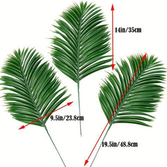 12pcs Artificial Tropical Palm Leaves Stems Scene Decor Home Wedding Supplies