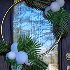 12pcs Artificial Tropical Palm Leaves Stems Scene Decor Home Wedding Supplies
