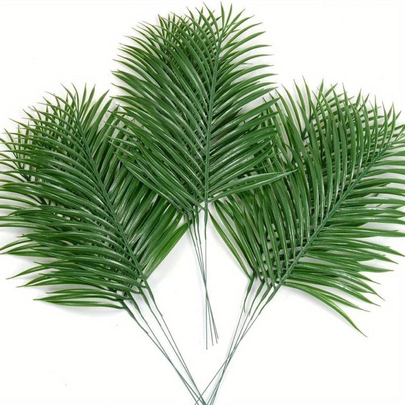 12pcs Artificial Tropical Palm Leaves Stems Scene Decor Home Wedding Supplies