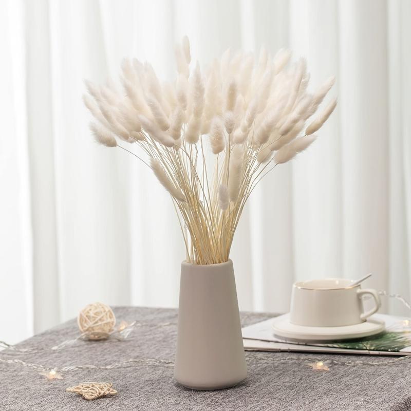 30 Pcs Natural Dried Rabbit Tail Grass Flowers For Home Wedding Party Decor