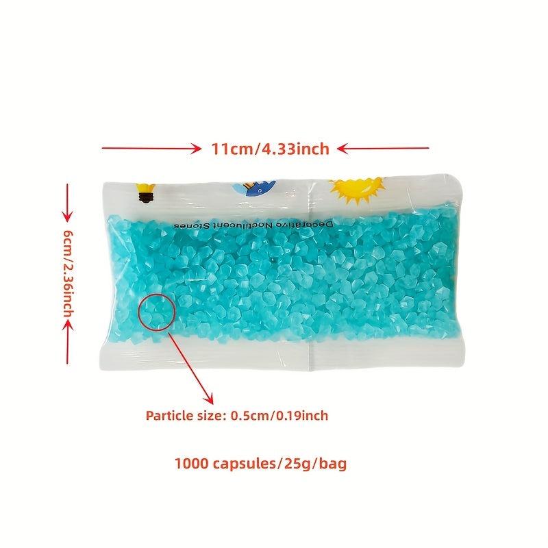 1000 Capsules Luminous Small Stone for Aquarium Fluorescent Vase