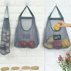 Durable Hanging Mesh Storage Bags for Garlic Potatoes Onions