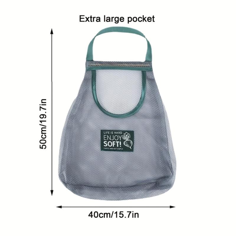 Durable Hanging Mesh Storage Bags for Garlic Potatoes Onions