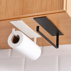 Kitchen Carbon Steel Paper Towel Rack Wall-mounted Storage Rack