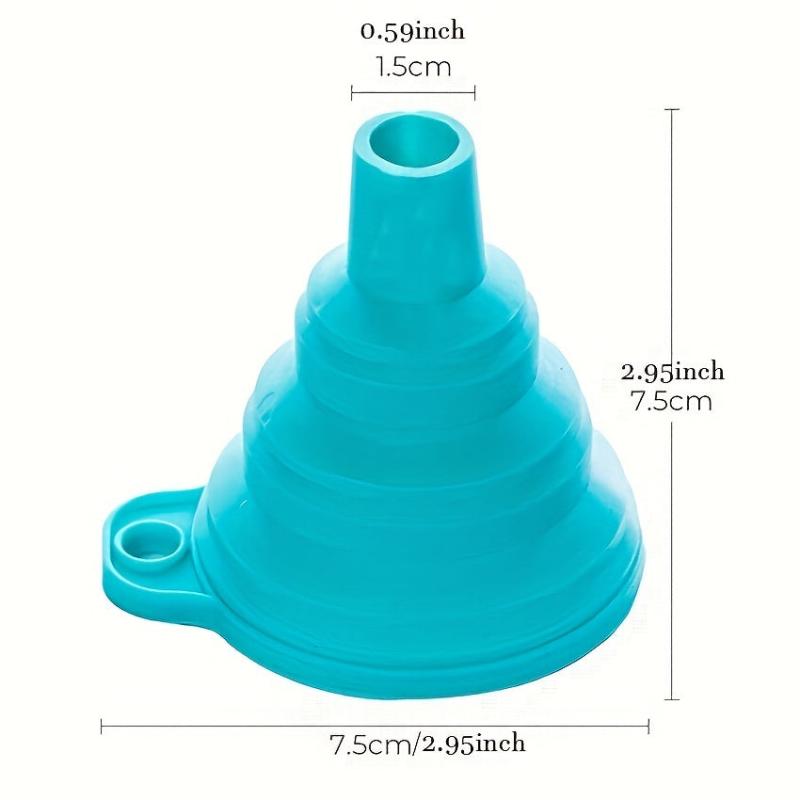 1pc Silicone Small Funnel Retractable Folding Funnel Random