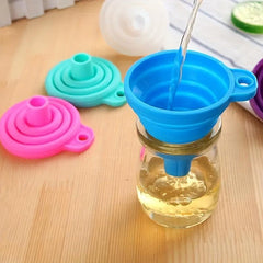 1pc Silicone Small Funnel Retractable Folding Funnel Random