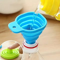 1pc Silicone Small Funnel Retractable Folding Funnel Random
