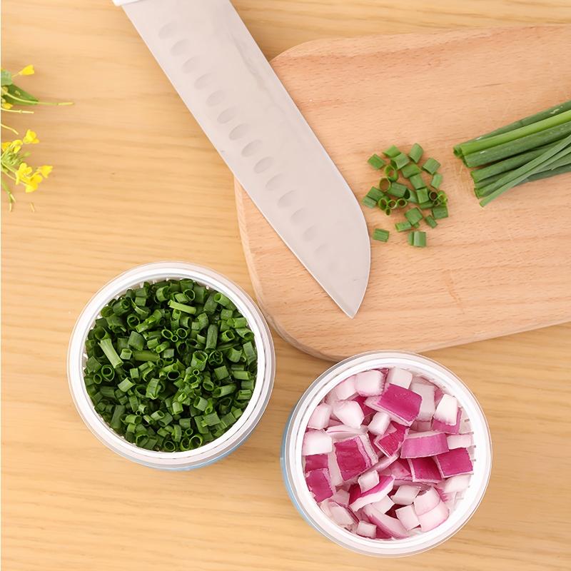 4pcs Garlic Drain Sealed Box Round Transparent Food Storage Containers