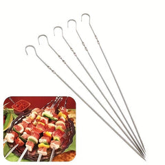 Stainless Steel Barbecue Flat Picks Skewer Hook Needle Set