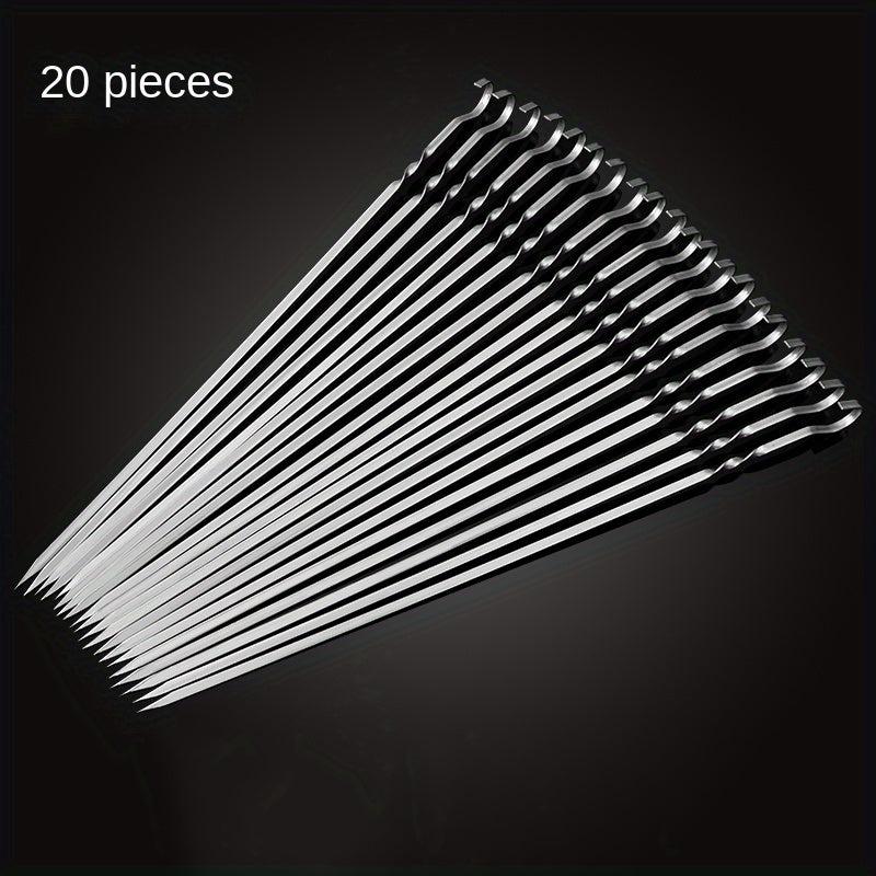 Stainless Steel Barbecue Flat Picks Skewer Hook Needle Set