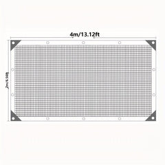 Rectangle Sun Sail Shade 2x4m Breathable Sunscreen Net for Outdoor Activities