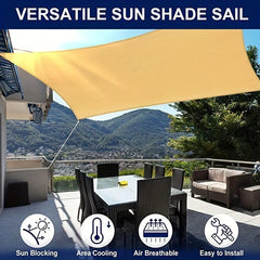 Rectangle Sun Sail Shade 2x4m Breathable Sunscreen Net for Outdoor Activities