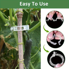 100pcs Plant Support Clips Garden Tomato Grape Vine